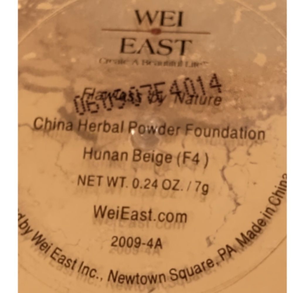 NWT! Wei East China Herbal Powder Foundation Hunan Beige (F-4) .24oz - Picture 6 of 6